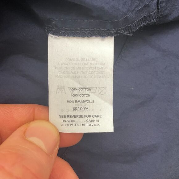 J.Crew Lace Up Shift Dress Womens Petite Small Navy Blue Cotton Casual Classic - Picture 4 of 13